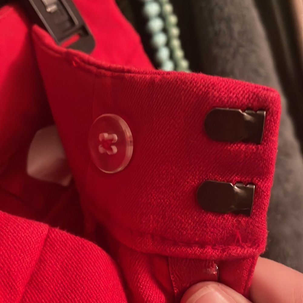Red, ankle work pants. - Picture 5 of 5